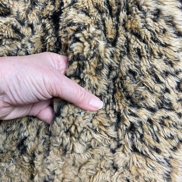 Steve Madden Faux Fur Coat Jacket Womens M Animal Print Tiger Leopard Mob Wife - Picture 7 of 10